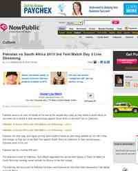 Pakistan vs South Africa 2013 3rd Test Match: NowPublic