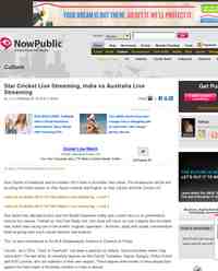 Star Cricket Live Streaming India vs Australia Live: NowPublic